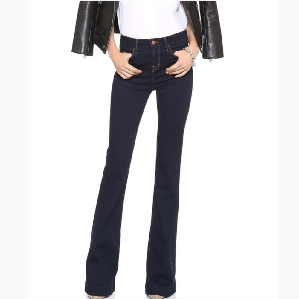 J Brand Women's The Doll High Waist Bell Bottom Indigo Jeans Sz 26